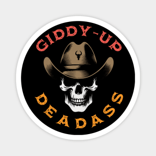 Badass or Deadass Cowboy Skull Magnet